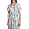 image:imageKarl Lagerfeld Womens Short Sleeve Collared Neck All Over Whimsy Print Button Down Midi DressSoft White Multi