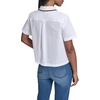 image:imageKarl Lagerfeld Womens Short Sleeve Collared Neck Emboriderd Collar Camp ShirtWhite