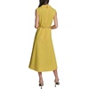 image:imageKarl Lagerfeld Womens Short Sleeve Collared Neck Floral Ottoman Midi Chain Belt DressLemon Chrome