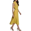 image:imageKarl Lagerfeld Womens Short Sleeve Collared Neck Floral Ottoman Midi Chain Belt DressLemon Chrome