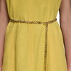 image:imageKarl Lagerfeld Womens Short Sleeve Collared Neck Floral Ottoman Midi Chain Belt DressLemon Chrome