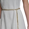 image:imageKarl Lagerfeld Womens Short Sleeve Collared Neck Floral Ottoman Midi Chain Belt DressSoft White