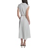 image:imageKarl Lagerfeld Womens Short Sleeve Collared Neck Floral Ottoman Midi Chain Belt DressSoft White