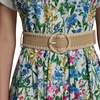 image:imageKarl Lagerfeld Womens Short Sleeve Collared Neck Placed Floral Belted Button Down Midi DressSoft White Combo