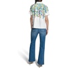 image:imageKarl Lagerfeld Womens Short Sleeve Collared Neck Placed Floral Button DownSoft White Combo