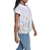 image:imageKarl Lagerfeld Womens Short Sleeve Collared Neck Placed Floral Button DownWhite