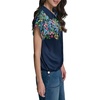 image:imageKarl Lagerfeld Womens Short Sleeve Collared Neck Placed Floral Side Tie Camp ShirtNaval Acadey Mutli