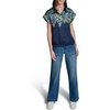 image:imageKarl Lagerfeld Womens Short Sleeve Collared Neck Placed Floral Side Tie Camp ShirtNaval Acadey Mutli