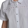 image:imageKarl Lagerfeld Womens Short Sleeve Collared Neck Poplin Button DownWhite