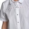 image:imageKarl Lagerfeld Womens Short Sleeve Collared Neck Poplin Button DownWhite