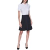image:imageKarl Lagerfeld Womens Short Sleeve Collared Pearl Detail Scuba Crepe Fit and Flare DressSoft White Black