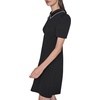 image:imageKarl Lagerfeld Womens Short Sleeve Collared Tweed Aline Mini DressBlack