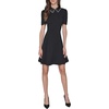 image:imageKarl Lagerfeld Womens Short Sleeve Collared Tweed Aline Mini DressBlack