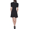 image:imageKarl Lagerfeld Womens Short Sleeve Collared Tweed Aline Mini DressBlack