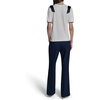 image:imageKarl Lagerfeld Womens Short Sleeve Crew Neck Bow Shoulder SweaterSoft WhiteNaval Academy