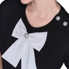 image:imageKarl Lagerfeld Womens Short Sleeve Crew Neck Bow SweaterBlackSoft White