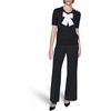 image:imageKarl Lagerfeld Womens Short Sleeve Crew Neck Bow SweaterBlackSoft White