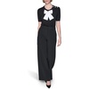 image:imageKarl Lagerfeld Womens Short Sleeve Crew Neck Bow SweaterBlackSoft White