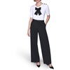 image:imageKarl Lagerfeld Womens Short Sleeve Crew Neck Bow SweaterSoft WhiteBlack