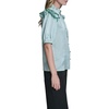 image:imageKarl Lagerfeld Womens Short Sleeve Crew Neck Button Down Ruffle Sleeve BlouseFresh Mint