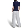 image:imageKarl Lagerfeld Womens Short Sleeve Crew Neck Button Front SweaterNaval AcademySoft White