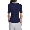 image:imageKarl Lagerfeld Womens Short Sleeve Crew Neck Button Front SweaterNaval AcademySoft White
