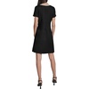image:imageKarl Lagerfeld Womens Short Sleeve Crew Neck Faux Tweed Contrast Framing a Line DressBlackSoft White