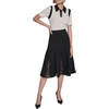 image:imageKarl Lagerfeld Womens Short Sleeve Crew Neck Johnny Collar SweaterBisqueBlack