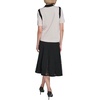 image:imageKarl Lagerfeld Womens Short Sleeve Crew Neck Johnny Collar SweaterBisqueBlack