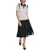 image:imageKarl Lagerfeld Womens Short Sleeve Crew Neck Johnny Collar SweaterBisqueBlack