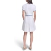 image:imageKarl Lagerfeld Womens Short Sleeve Crew Neck Knit Tweed Contrast Framing Aline DressSoft WhiteLight Blue Multi