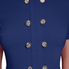 image:imageKarl Lagerfeld Womens Short Sleeve Crew Neck Scuba Crepe Aline Flounce Hem DressMaritime