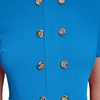 image:imageKarl Lagerfeld Womens Short Sleeve Crew Neck Scuba Crepe Aline Flounce Hem DressPorcelain Blue