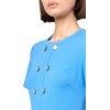 image:imageKarl Lagerfeld Womens Short Sleeve Crew Neck Scuba Crepe Aline Flounce Hem DressPorcelain Blue