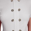 image:imageKarl Lagerfeld Womens Short Sleeve Crew Neck Scuba Crepe Aline Flounce Hem DressSoft White