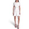 image:imageKarl Lagerfeld Womens Short Sleeve Crew Neck Scuba Crepe Aline Flounce Hem DressSoft White