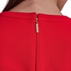 image:imageKarl Lagerfeld Womens Short Sleeve Crew Neck Scuba Crepe Aline Flounce Hem DressTomato