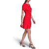 image:imageKarl Lagerfeld Womens Short Sleeve Crew Neck Scuba Crepe Aline Flounce Hem DressTomato