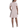 image:imageKarl Lagerfeld Womens Short Sleeve Embellished Neckline Scuba Crepe Fit amp Flare DressPearl Blush