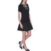 image:imageKarl Lagerfeld Womens Short Sleeve Embellished Scuba Crepe DressBlack