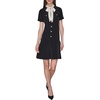 image:imageKarl Lagerfeld Womens Short Sleeve Neck Tie Silky Crepe Flounce Hem DressBlackBirch
