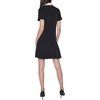 image:imageKarl Lagerfeld Womens Short Sleeve Neck Tie Silky Crepe Flounce Hem DressBlackBirch