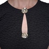 image:imageKarl Lagerfeld Womens Short Sleeve Round Neck with Keyhole Textured Jacquard DressBlack