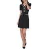 image:imageKarl Lagerfeld Womens Short Sleeve Scuba Crepe Aline DressBlack