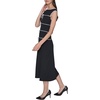 image:imageKarl Lagerfeld Womens Short Sleeve Scuba Crepe Wear to Work Midi DressBlackSoft White