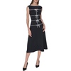 image:imageKarl Lagerfeld Womens Short Sleeve Scuba Crepe Wear to Work Midi DressBlackSoft White