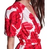 image:imageKarl Lagerfeld Womens Short Sleeve V Neck Printed Ecovero Fit and Flare Rope Belt DressTomato Multi