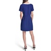 image:imageKarl Lagerfeld Womens Short Sleeve V Neck Scuba Crepe Aline Contrast Framing DressMaritimeSoft White
