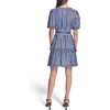 image:imageKarl Lagerfeld Womens Short Sleeve V Neck Stripe Chiffon Fit and Flare Rope Belt DressMaritimeSoft White