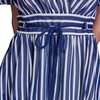 image:imageKarl Lagerfeld Womens Short Sleeve V Neck Stripe Chiffon Fit and Flare Rope Belt DressMaritimeSoft White